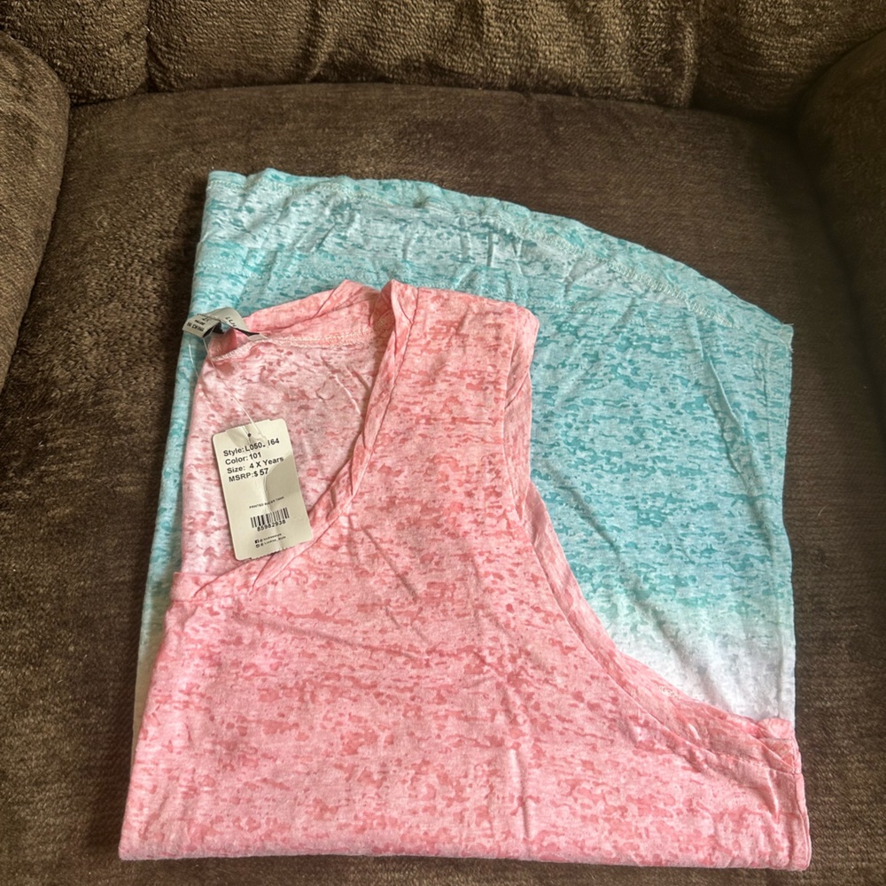 Luukse ombré colored tank Sz 4X NWT